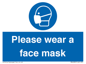 Please wear a face mask